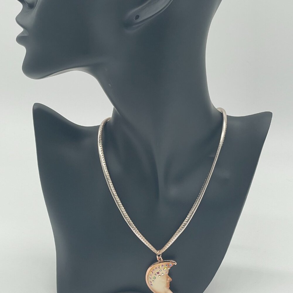 Retired Kirks Folly Goddess Moon Shadow Cord Necklace Rosetone (rose-gold) - Picture 7 of 8